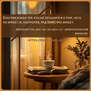 Благоразумен тот, кто не печалится о том, чего не имеет, и, напротив, рад...