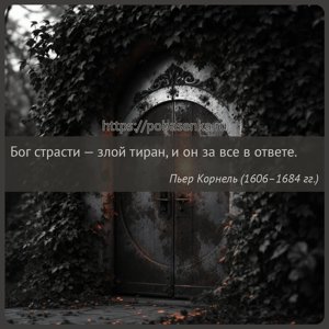 Бог страсти злой тиран, и он за все в ответе.