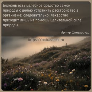 Болезнь есть целебное средство самой природы с целью устранить...