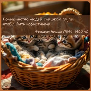 Большинство людей слишком глупы, чтобы быть корыстными.