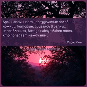 Брак напоминает неразделимые половинки ножниц, которые, двигаясь в разных...