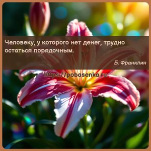 Человеку, у которого нет денег, трудно остаться порядочным.