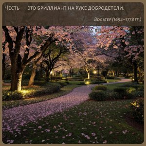 Честь это бриллиант на руке добродетели.