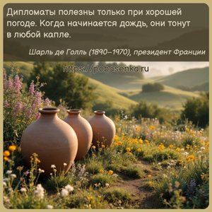 Дипломаты полезны только при хорошей погоде. Когда начинается дождь, они...