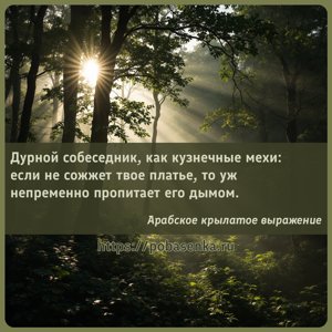 Дурной собеседник, как кузнечные мехи если не сожжет твое платье, то уж...