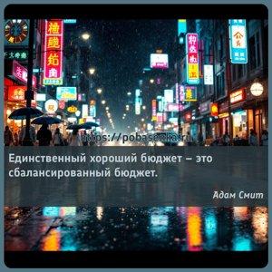 Единственный хороший бюджет это сбалансированный бюджет.