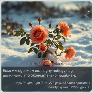 Если мы одержим еще одну победу над римлянами, то окончательно погибнем.
