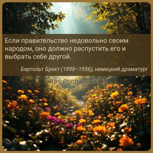 Если правительство недовольно своим народом, оно должно распустить его и...