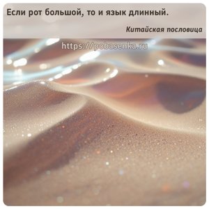 Если рот большой, то и язык длинный.