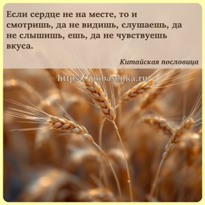 Если сердце не на месте, то и смотришь, да не видишь, слушаешь, да не...