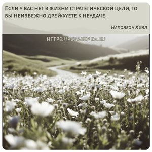 Если у вас нет в жизни стратегической цели, то вы неизбежно дрейфуете к...