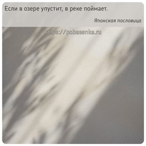 Если в озере упустит, в реке поймает.