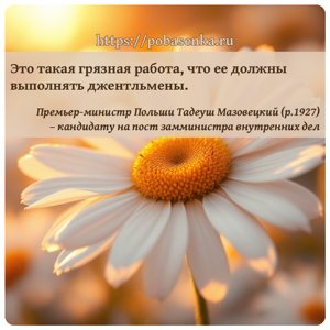 Это такая грязная работа, что ее должны выполнять джентльмены.