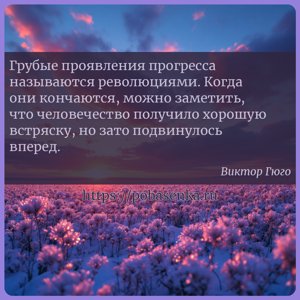 Грубые проявления прогресса называются революциями. Когда они кончаются,...