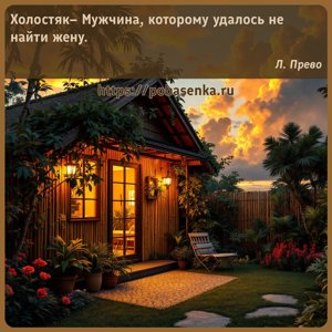 Холостяк Мужчина, которому удалось не найти жену.