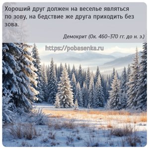 Хороший друг должен на веселье являться по зову, на бедствие же друга...