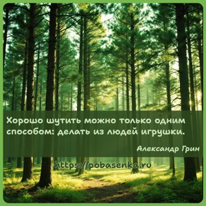 Хорошо шутить можно только одним способом делать из людей игрушки.