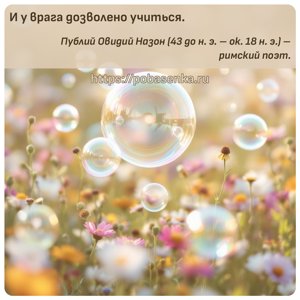 И у врага дозволено учиться.
