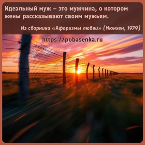 Идеальный муж это мужчина, о котором жены рассказывают своим мужьям.