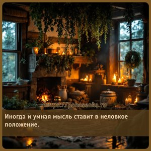Иногда и умная мысль ставит в неловкое положение.