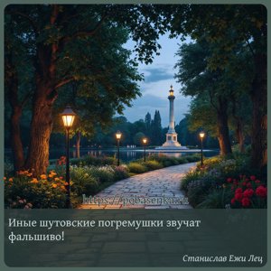 Иные шутовские погремушки звучат фальшиво