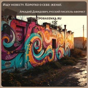 Ищу невесту. Коротко о себе женат.