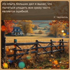 Из опыта больших дел я вынес, что пытаться уладить все сразу часто...