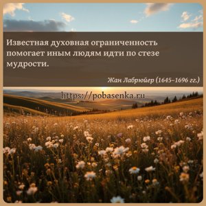 Известная духовная ограниченность помогает иным людям идти по стезе...
