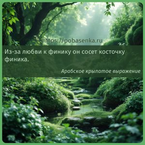 Из за любви к финику он сосет косточку финика.