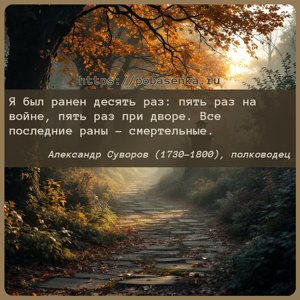Я был ранен десять раз пять раз на войне, пять раз при дворе. Все...