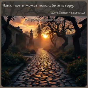 Язык толпы может поколебать и гору.