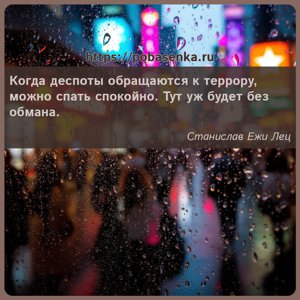 Когда деспоты обращаются к террору, можно спать спокойно. Тут уж будет без...