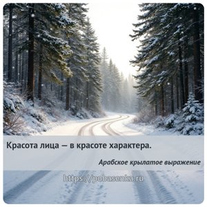 Красота лица в красоте характера.