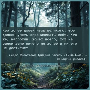 Кто хочет достигнуть великого, тот должен уметь ограничивать себя. Кто же,...