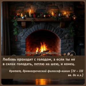 Любовь проходит с голодом, а если ты не в силах голодать, петлю на шею, и...