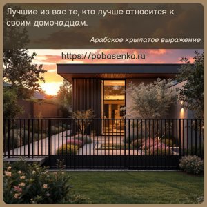 Лучшие из вас те, кто лучше относится к своим домочадцам.