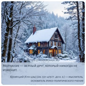 Молчание верный друг, который никогда не изменит.