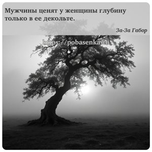 Мужчины ценят у женщины глубину только в ее декольте.