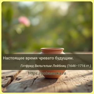 Настоящее время чревато будущим.