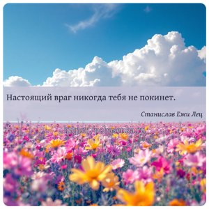 Настоящий враг никогда тебя не покинет.