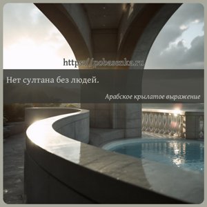 Нет султана без людей.