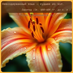 Невоздержанный язык худшее из зол.