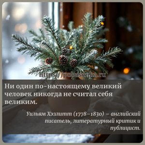 Ни один по настоящему великий человек никогда не считал себя великим.