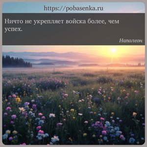 Ничто не укрепляет войска более, чем успех.