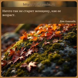 Ничто так не старит женщину, как ее возраст.
