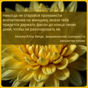 Никогда не старайся произвести впечатление на женщину, иначе тебе придется...