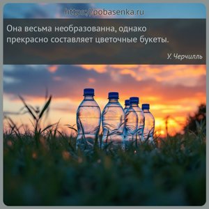 Она весьма необразованна, однако прекрасно составляет цветочные букеты.