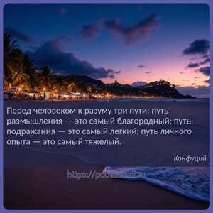 Перед человеком к разуму три пути путь размышления это самый благородный...