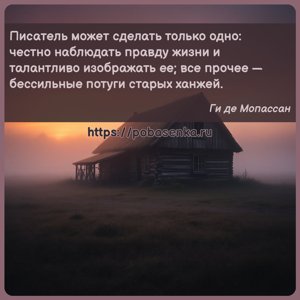 Писатель может сделать только одно честно наблюдать правду жизни и...