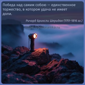 Победа над самим собою единственное торжество, в котором удача не имеет...